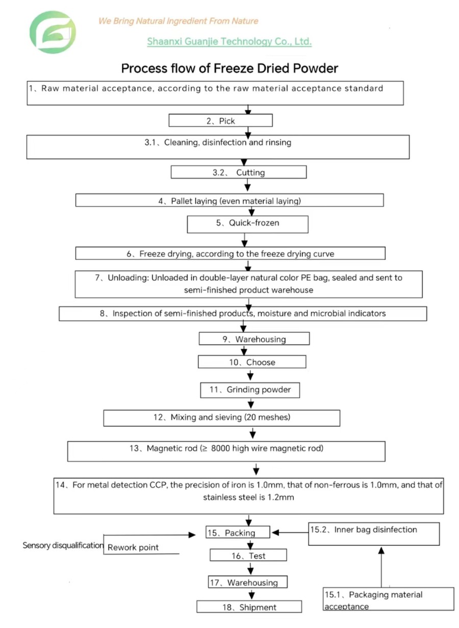 Freeze Dry lemon juice powder Flow Chart Freeze Dry lemon juice powder Flow Chart